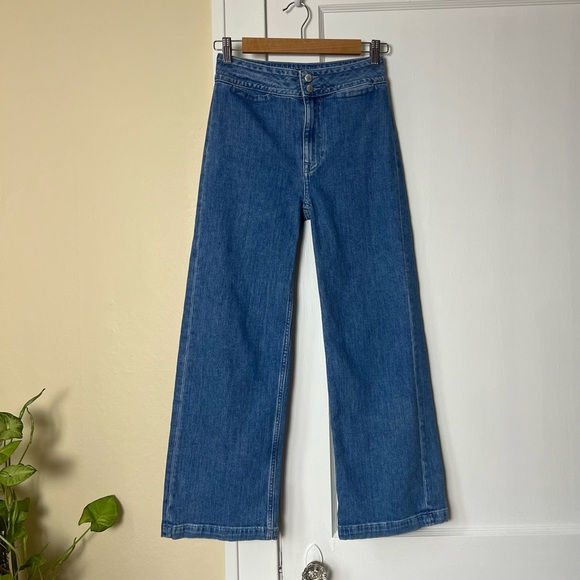 J. Crew Point Sur Wide-Leg Eco Jean in Bright Ocean Wash - Picture 2 of 10